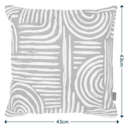 icon Cushion 43x43 Kyoto Fabric - Curve in Gold - thumbnail 4