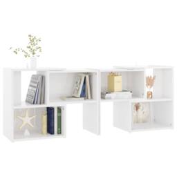 Berkfield Home TV Cabinet High Gloss White 104x30x52 cm Engineered Wood - Size: 104 x 30 x 52 cm - thumbnail 5
