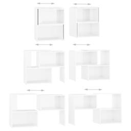 Berkfield Home TV Cabinet High Gloss White 104x30x52 cm Engineered Wood - Size: 104 x 30 x 52 cm - thumbnail 6