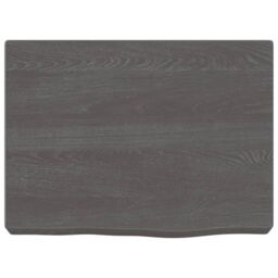 Berkfield Home Wall Shelf Dark Grey 40x30x(2-6) cm Treated Solid Wood Oak in Brown - thumbnail 2