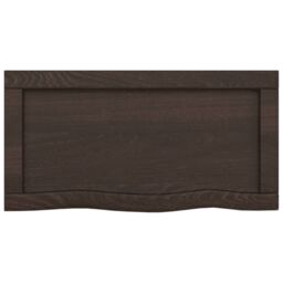Berkfield Home Wall Shelf Dark Grey 40x30x(2-6) cm Treated Solid Wood Oak in Brown - thumbnail 5