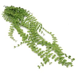 Leaf Artificial Hanging Trailing Plant UV Fire Resistant Pearl String 92cm Pack of 6 in Green - thumbnail 4