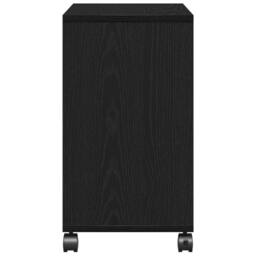 Berkfield Home Rolling Side Table Black Oak 50x30x55 cm Made of Engineered Wood - Size: 50 x 30 x 55 cm - thumbnail 7