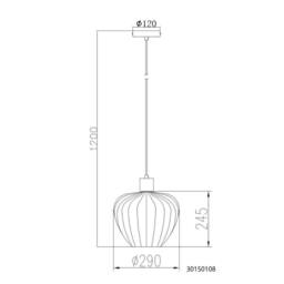 Netlighting Toy 29cm Dome Pendant Matt Black Smoke Glass Shade 1x E27 - thumbnail 6