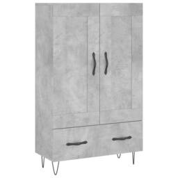 Berkfield Home Highboard Concrete Grey 69.5x31x115 cm Engineered Wood - thumbnail 1