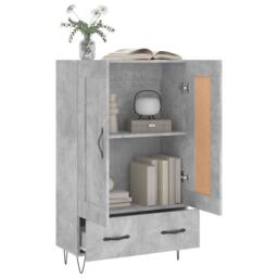 Berkfield Home Highboard Concrete Grey 69.5x31x115 cm Engineered Wood - thumbnail 4