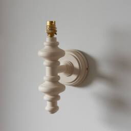 Netlighting Carnaby Almond White Wall Light Grey Fabric Zigzag Shade 20cm B22 - thumbnail 5