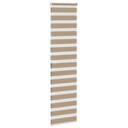 Berkfield Home Zebra Blind Sand Brown 55x200 cm Fabric Width 50.9 cm Polyester - thumbnail 4