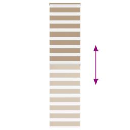 Berkfield Home Zebra Blind Sand Brown 55x200 cm Fabric Width 50.9 cm Polyester - thumbnail 5