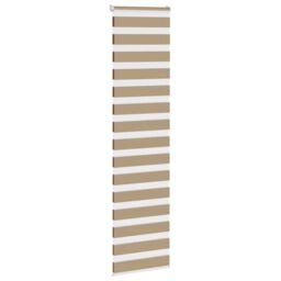 Berkfield Home Zebra Blind Sand Brown 55x200 cm Fabric Width 50.9 cm Polyester - thumbnail 3