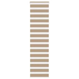 Berkfield Home Zebra Blind Sand Brown 55x200 cm Fabric Width 50.9 cm Polyester - thumbnail 1