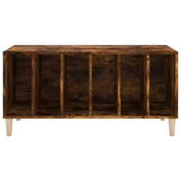 Berkfield Home Record Cabinet Smoked Oak 100x38x48 cm Engineered Wood in Brown - Size: 100 x 38 x 48 cm - thumbnail 5