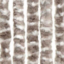 Berkfield Home Fly Curtain Taupe & White 56x200 cm Chenille - thumbnail 4