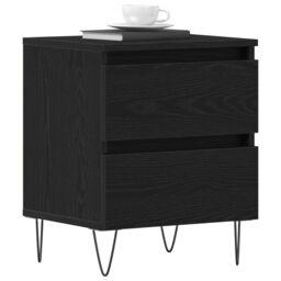 Berkfield Home Bedside Cabinets 2 pcs Black Oak 40x35x50 cm Engineered Wood - Size: 40 x 35 x 50 cm - thumbnail 3