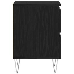 Berkfield Home Bedside Cabinets 2 pcs Black Oak 40x35x50 cm Engineered Wood - Size: 40 x 35 x 50 cm - thumbnail 7