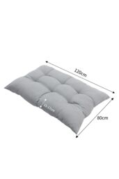 Living and Home 120*80cm Solid Colour Garden Seat Cushion in Grey - thumbnail 4