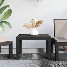 Berkfield Home Garden Table Anthracite 59x47x40 cm PP in Black - Size: 59 x 47 x 40 cm - thumbnail 2