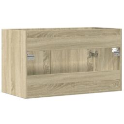 Berkfield Home Sink Cabinet Sonoma Oak 80x38.5x46 cm Engineered Wood in Brown - thumbnail 6