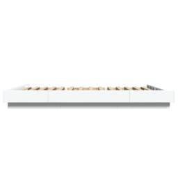 Berkfield Home Durable Bed Frame with LED Lights without Mattress White 120x190cm - Size: 120x190 cm - thumbnail 6