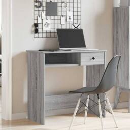 Berkfield Home Desk Grey Sonoma 80x40x75 cm Engineered Wood - Size: 80 x 40 x 75 cm - thumbnail 3