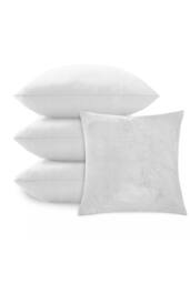 KDMD 4 Pack Light Grey Velvet Square Pillow Cushion Cover 45x45cm - Size: 45x45 cm - thumbnail 8