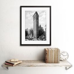 "Artery8 Flat Iron Building NY 1903 History Old BW Photo 12x16"" Framed Art in Grey - Size: W12"" x H16""" - thumbnail 2