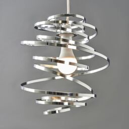 ValueLights Bensson Pair of Silver Ceiling Pendant Shades - thumbnail 4