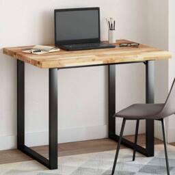 Berkfield Home Table Top Rectangular 100x80x4 cm Solid Wood Acacia in Brown - Size: 100 x 80 x 4 cm - thumbnail 2