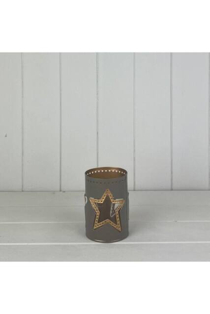 KDMD Grey Tealight Holder with Star Design - image 1