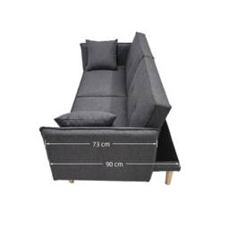 Outdoor Living Finnley Two Seat Grey Sofa Bed - Grey - thumbnail 8