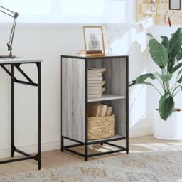 Berkfield Home Book Cabinet Grey Sonoma 40x35x76 cm Engineered Wood - Size: 40 x 35 x 76 cm - thumbnail 3