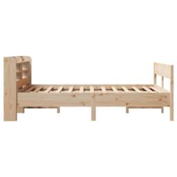 Berkfield Home Bed Frame without Mattress 150x200 cm King Size Solid Wood Pine in Natural - thumbnail 5