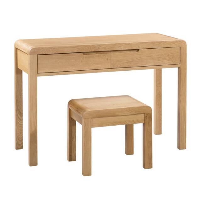 Cheshire Premium Arc 2 Drawer Dressing Table & Stool in Light Oak - image 1