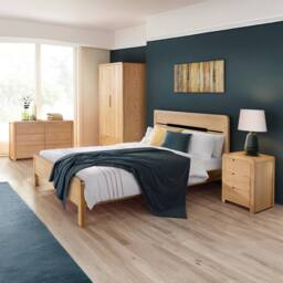 Cheshire Premium Arc 2 Drawer Dressing Table & Stool in Light Oak - thumbnail 4