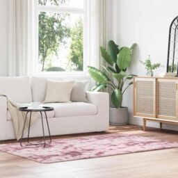 Berkfield Home Shaggy Rug High Pile NAVARRA Dusty Pink 130x200 cm Polyester - Size: Medium - thumbnail 1