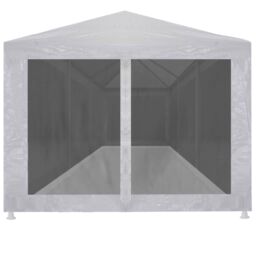 Berkfield Home Party Tent with 8 Mesh Sidewalls 9x3 m in White - thumbnail 2