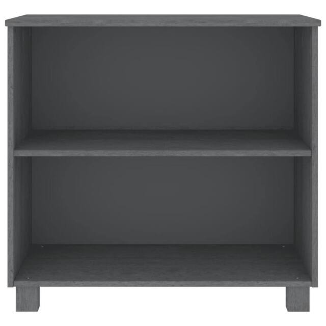 Berkfield Home Sideboard HAMAR Dark Grey 85x35x80 cm Solid Wood Pine - Size: 85 x 35 x 80 cm - image 1