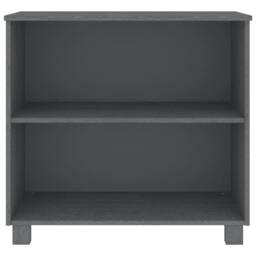 Berkfield Home Sideboard HAMAR Dark Grey 85x35x80 cm Solid Wood Pine - Size: 85 x 35 x 80 cm