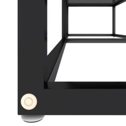 Berkfield Home TV Cabinet Black 140x40x40.5 cm Tempered Glass - thumbnail 5