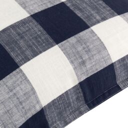 Yard Chesil Check 100% Cotton Outdoor Cushion in Navy - thumbnail 4