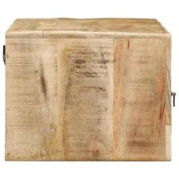 Berkfield Home Wall-mounted TV Cabinet 100x32x25 cm Solid Wood Rough Mango in Brown - Size: 100 x 32 x 25 cm - thumbnail 3