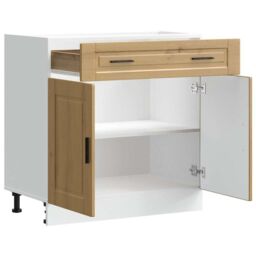 Berkfield Home Kitchen Base Cabinet¬†Porto Artisan Oak Engineered Wood in Brown - thumbnail 5