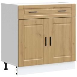 Berkfield Home Kitchen Base Cabinet¬†Porto Artisan Oak Engineered Wood in Brown - thumbnail 2