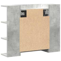 Berkfield Home Bathroom Mirror Cabinet Concrete Grey 80x20.5x64 cm Engineered Wood - thumbnail 6