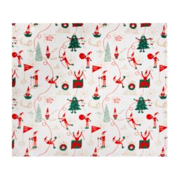Duvet Day Elfie Printed Fleece Throw in Cream - Size: 140 cm x 180 cm - thumbnail 3