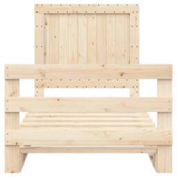 Berkfield Home Beautiful Bed Frame without Mattress with Headboard 100x200 cm So in Natural - thumbnail 5