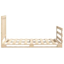 Berkfield Home Beautiful Bed Frame without Mattress with Headboard 100x200 cm So in Natural - thumbnail 8