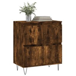 Berkfield Home Sideboard Smoked Oak 60x35x70 cm Engineered Wood in Brown - Size: 60 x 35 x 70 cm - thumbnail 3