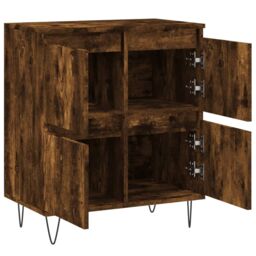 Berkfield Home Sideboard Smoked Oak 60x35x70 cm Engineered Wood in Brown - Size: 60 x 35 x 70 cm - thumbnail 6