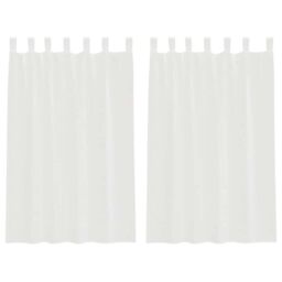 Berkfield Home Voile Curtains with Loops 2 pcs White 140x175 cm - thumbnail 2
